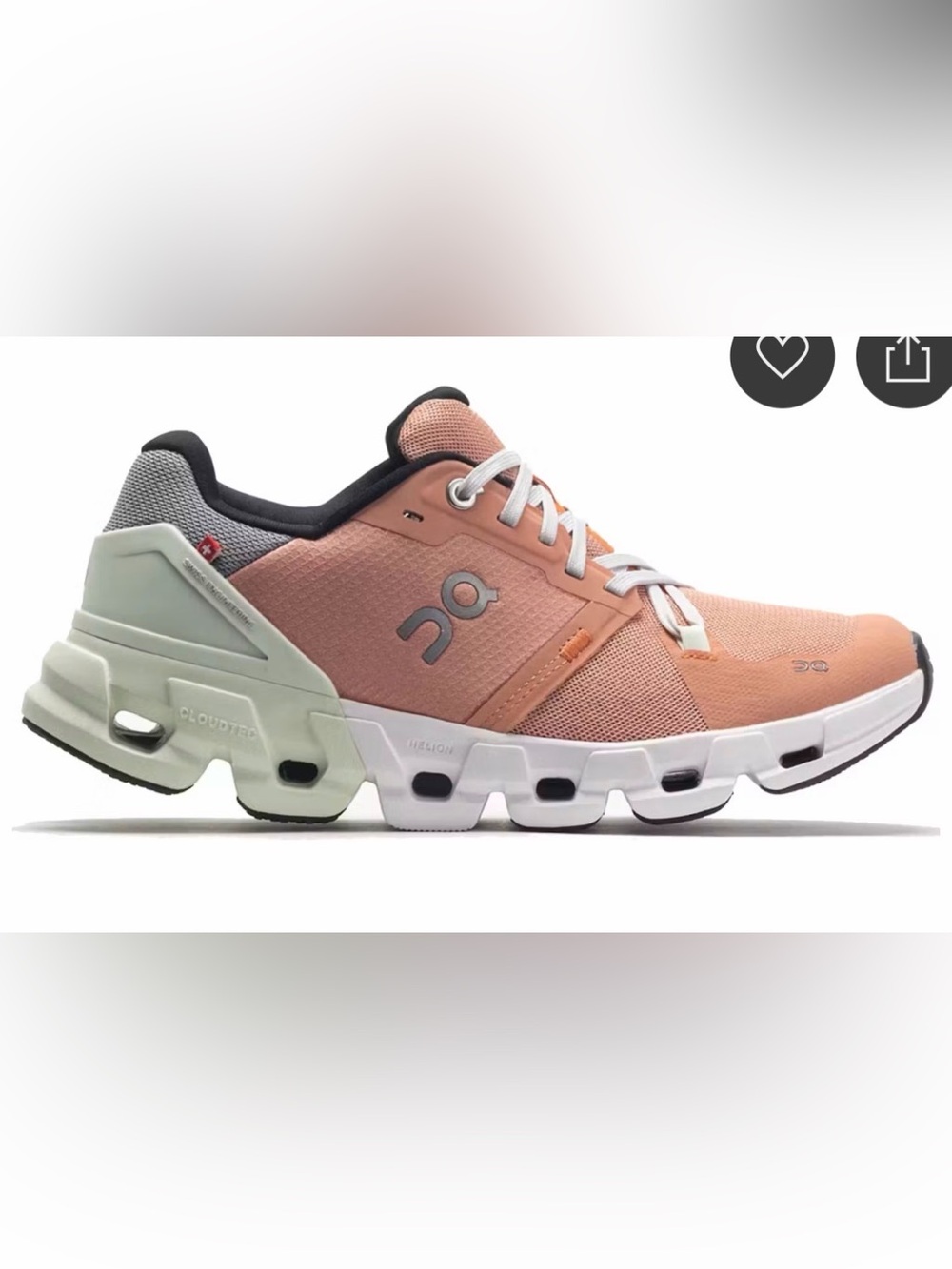NIB On Clouds On Cloudflyer 4 Women’s Road Running Shoe Sneaker in Peach Sz 6.5